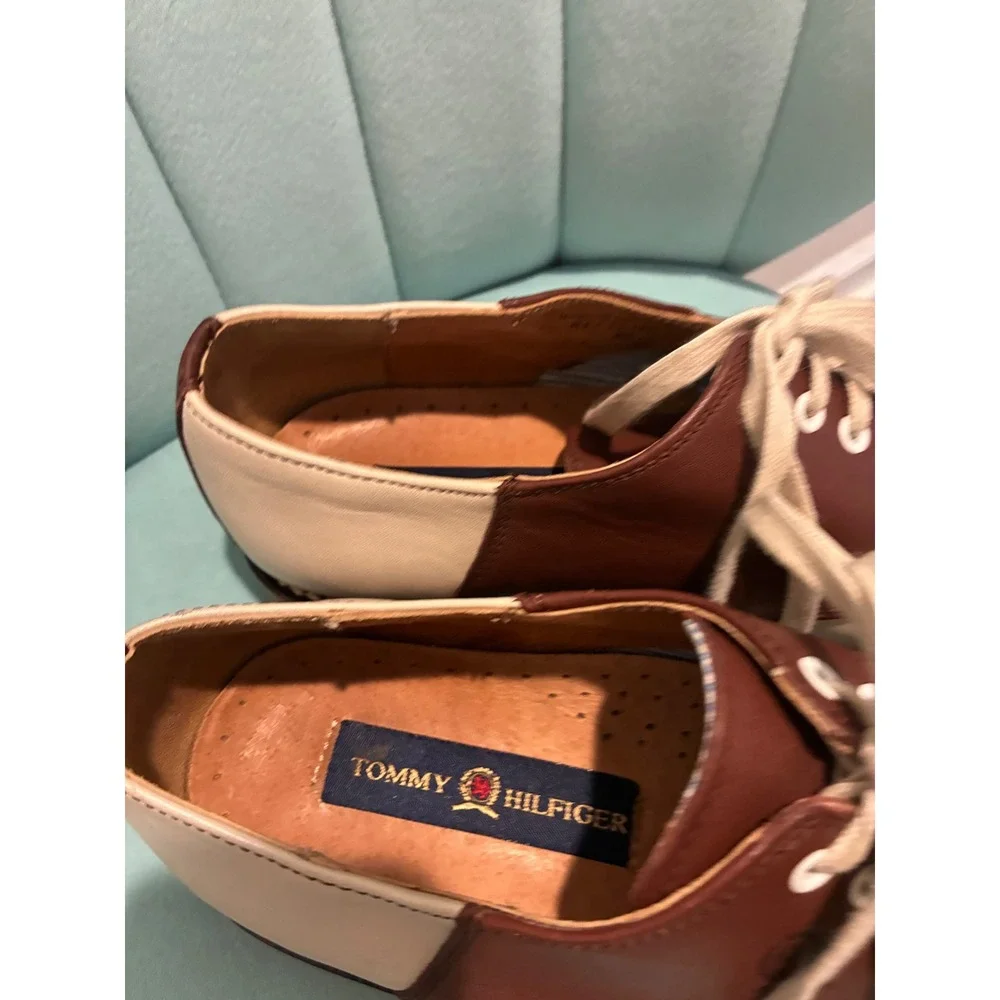Vintage Tommy Hilfiger Saddle / Oxford Shoes 8 Brown Cream